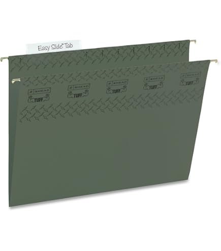 Blue Summit Supplies Hanging File Folders, Letter, 1/5 Tab, Bright Gre