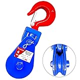 YATOINTO 4 ton Snatch Block with Hook, 4.5" Sheave