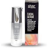 Silver Biotics Anti-aging Colloidal Nano-Silver Facial Serum Gel | Great For Blemishes, Scars & More All Natural Face Care | 20 PPM Silversol + 2% Hyaluronic Acid | 1 fl oz