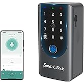 KENRONE Smart Key Lock Box,with Code Fingerprint and App Remote Access WiFi,Features a Doorbell Voice Function,Wallmount Key 