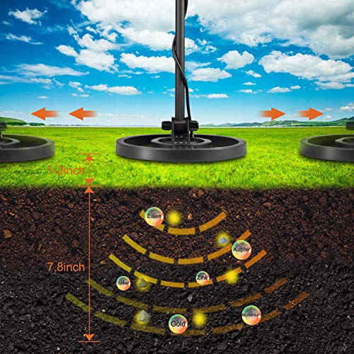 kuman Detector with Headphone Jack, High-Accuracy Metal Finder w, Orange