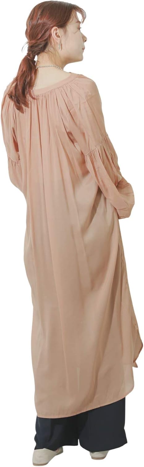 Amazon センスオブプレイス ワンピース ドレス スキッパーシアーロングシャツワンピース レディース 14 26b007 Orange One ワンピース チュニック 通販