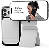 MOFT Phone Tripod Stand Selfie Stick for iPhone, Multi-Angles iPhone Stand, Lightweight & Portable Phone Holder, Strong Magnets, MOVAS Vegan Leather, Travel Essentials, Misty Cove (Without Card Slot)