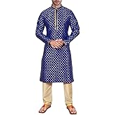 Sonisha SK105 Men's Blue Kurta Pajama Set Wedding Kurta Pyjama Indian Party Suit