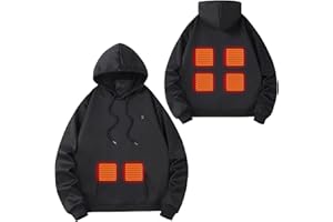 Electric Heated Sweatshirt Men Women, Heated Hoodies Fleece Lined Heating Pullover 3 Temperature Levels Body Warmer