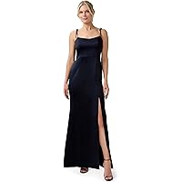 Amazon.com: Adrianna Papell Women's One Shoulder Satin Crepe Gown, Bordeaux  Glow, 4 : Clothing, Shoes & Jewelry