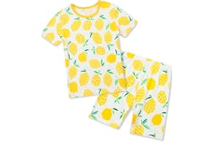 babee Reshinee Bamboo Viscose Toddler Girls Kids Pajama Sets Short Summer Cool Snug fit Sleepwear Pjs 2pcs Set