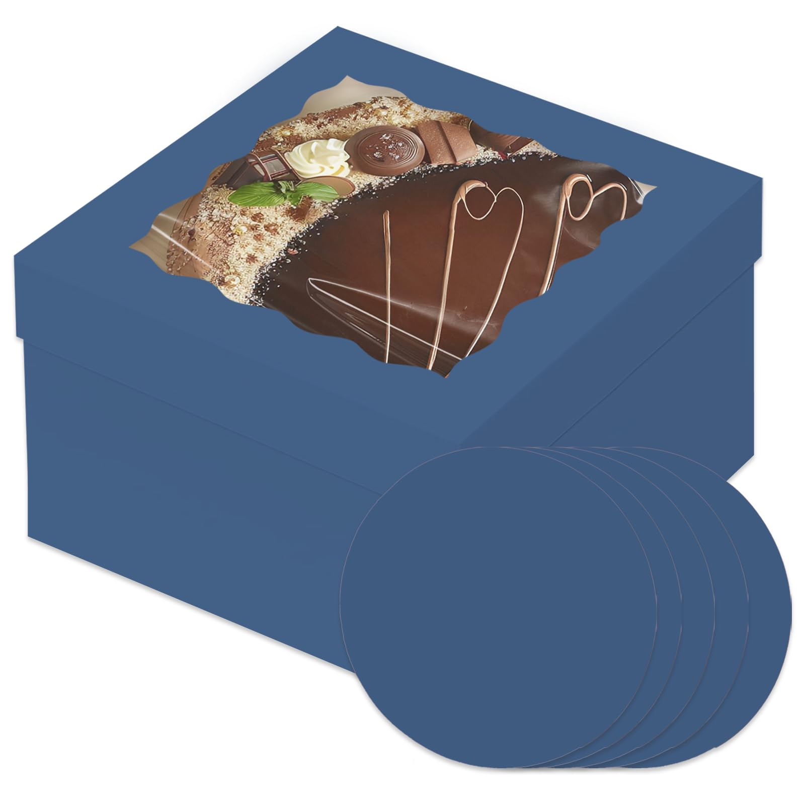 Bakepacker 36pcs 12x12x6 Inches Cake Boxes with