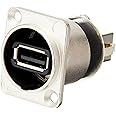 Neutrik NAUSB-W USB A to USB B Chassis Mounting Coupler