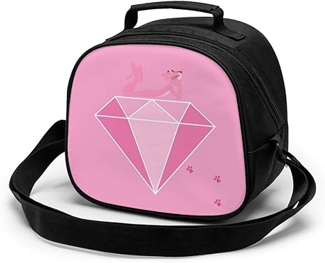 Amazon ピンクパンサーがダイヤモンドにうつぶせになっています ランチパック 子供用 お弁当バッグ 保温パック アイスパック ピクニックバッグ ファッション的な保温は寒く 持ち運びが便利で 洗いやすく アウトドアにも適しています ランチバッグ ランチ巾着 ランチ