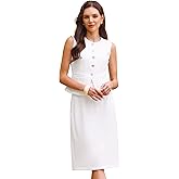 Hobemty Women's Vest Skirt Suit Set Summer Business 2 Piece Outfit Sleeveless Vest Tops and Pencil Skirts