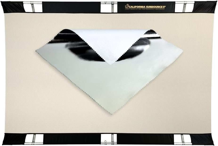 California Sunbounce Pro (4 x 6 Feet) Kit-Reflector Panel Kit with Frame and Carry Bag (Silver/White)
