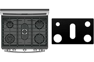 INNOVATION LINER Custom Fit Reusable Burner Liner for General Electric GE Gas Range Stove Protect Your Stovetop with this Splatter Guard Cover - JGB660SEJSS