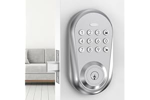 IRONZON Keyless Entry Door Lock, Electronic Door Lock with Keypad Deadbolt, Auto-Lock Keyless Door Lock, Anti-Peeping Code Door Lock for Front Door, Easy Installation of Keyless Deadbolt