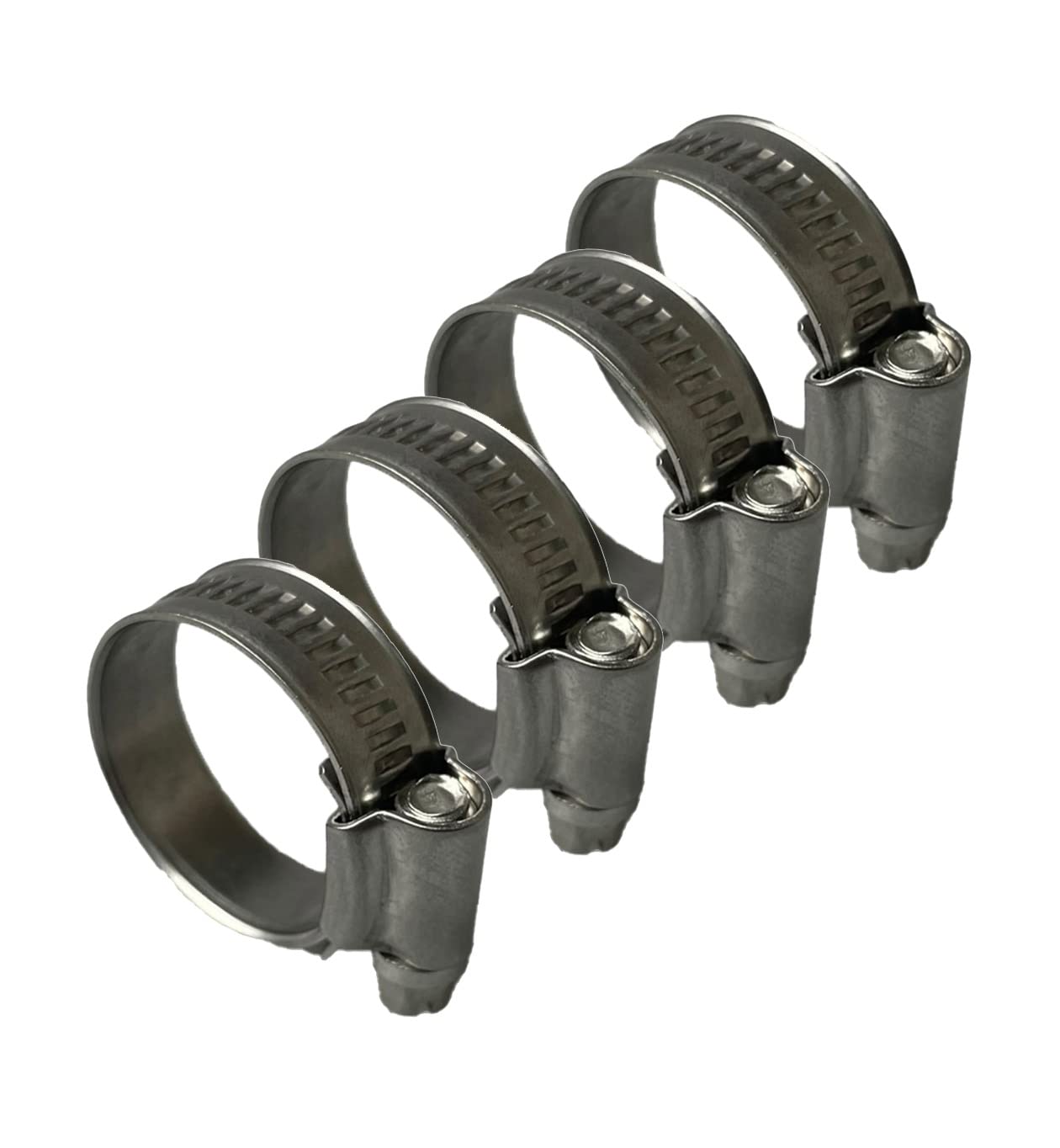 Hi-Grip Hose Clamps Clips Stainless Steel - British Type - Pipe Clamp 25-35mm, 4PCS