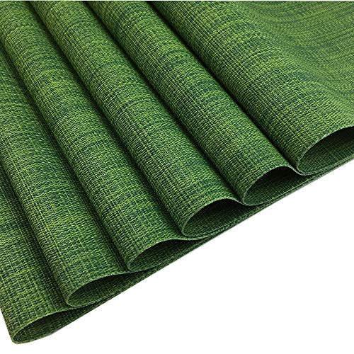 Placemats Set of 6 for Dining Table Stain Resistant Washable PVC