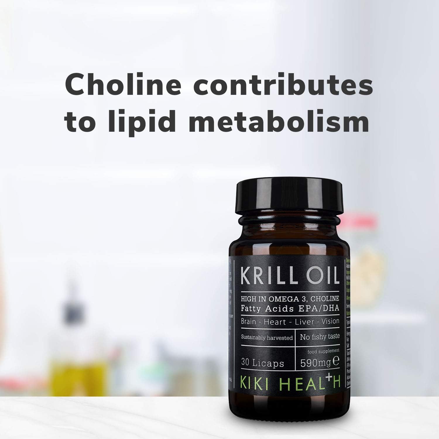 KIKI Health Krill Oil Capsules High Strength 590mg, Naturally Rich in Long-Chain Fatty Acids EPA & DHA, Support Heart, Brain - Image 5