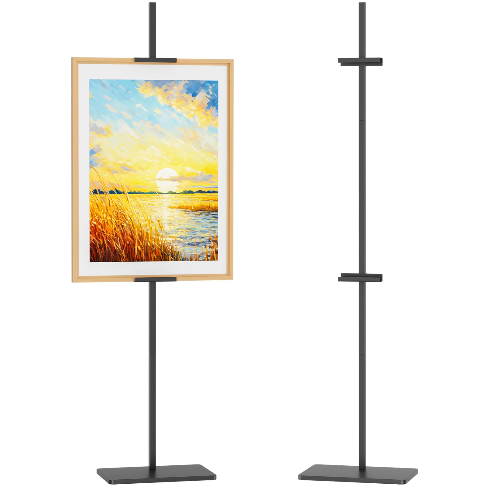 Photo 1 of Kawaiita Adjustable Easel Stand for Picture Frames, Holds Frames Up to 63" Tall, Floor Heavy Duty Metal Display Holder Stand for Sign, Tabletop Sturdy Art Easel for Home, Office, Galler