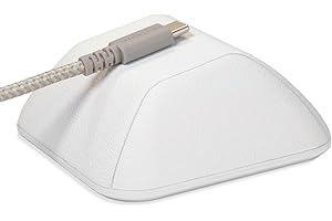 Smartish Magnetic Cord Holder - Cable Wrangler Organizer w/Magnet Clips for Charger Management on Desktop, Nightstand, Side Table - Practical Stocking Stuffer White Elephant Gift - Snow Day White