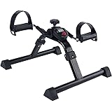 Vaunn Medical Under Desk Bike Pedal Exerciser with Electronic Display for Legs and Arms Workout (Fully Assembled Folding Exer