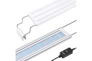 HITOP Full Spectrum LED Aquarium Light – 16-24” Classic Fish Tank Light with Timer, Aquarium Plant Light with Stable Extendable Brackets (16-24in)