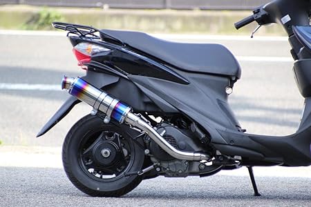 Amazon Hms スズキ アドレスv125s Cf4ma バイクマフラー Ssb ブルーカラー ステンレス マフラー 車 バイク