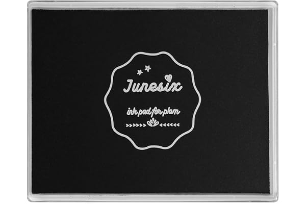 Ink Pad, 5x4'' Washable Non-Toxic Ink Stamp Pad for Baby Footprint Handprint, Black