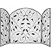 Best Choice Products 3-Panel 50x30in Steel Metal Mesh Protective Fireplace Screen, Fire Spark Guard Gate for Indoor & Outdoor w/Rustic Worn Finish, Scroll Leaf Decals