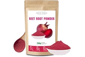 Pure Organic Beet Root Powder - Natural Nitric Oxide, Energy & Stamina Booster - Supports Cardiovascular Health & Athletic Pe