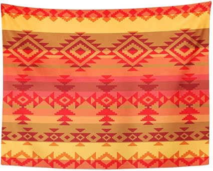 Shihaiyunbai Tapestry Wall Hanging Red Native Traditional American Indian Style Aztec Mexican Mexico Tribal Ethnic 60 X 80 Home Decor Art Tapestries For Bedroom Living Room Dorm Apartment Amazon Co Uk Kitchen Home