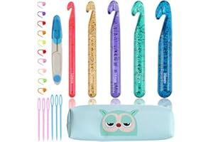 ZICALSO Large Crochet Hooks,25mm 20mm 18mm 15mm 12mm Crochet Hooks,Large Crochet Hooks for Chunky Yarn,Huge Crochet Hooks,12 mm-25 mm Crochet Hook