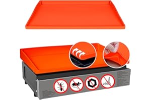 Wrpaulk 22" Silicone Griddle Mat Cover for Blackstone,Full Coverage Food Grade Griddle Grill Mat,Protects Grill Year-Round from anmial,Debris and Rust,Color:Orange