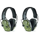 Howard Leight by Honeywell Impact Sport Sound Amplification Electronic Shooting Earmuff, Green 2-Pack