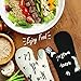 AIYUE Oven Mitts Thick Cotton Kitchen Oven mitt | Funny Cat Oven Gloves with Long Sleeves | Heat Resistant to 482 °F | Machine Washable | Suitable for Cooking Baking BBQ