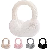 Clothclose Ear Muffs for Kids - Furry Ear Muffs for Winter Women Girls Boys, Foldable Cozy Winter Earmuffs Warmers