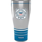 Tervis Traveler Coast Guard Forever Proud Triple Walled Insulated Tumbler Travel Cup Keeps Drinks Cold & Hot, 30oz, Stainless Steel