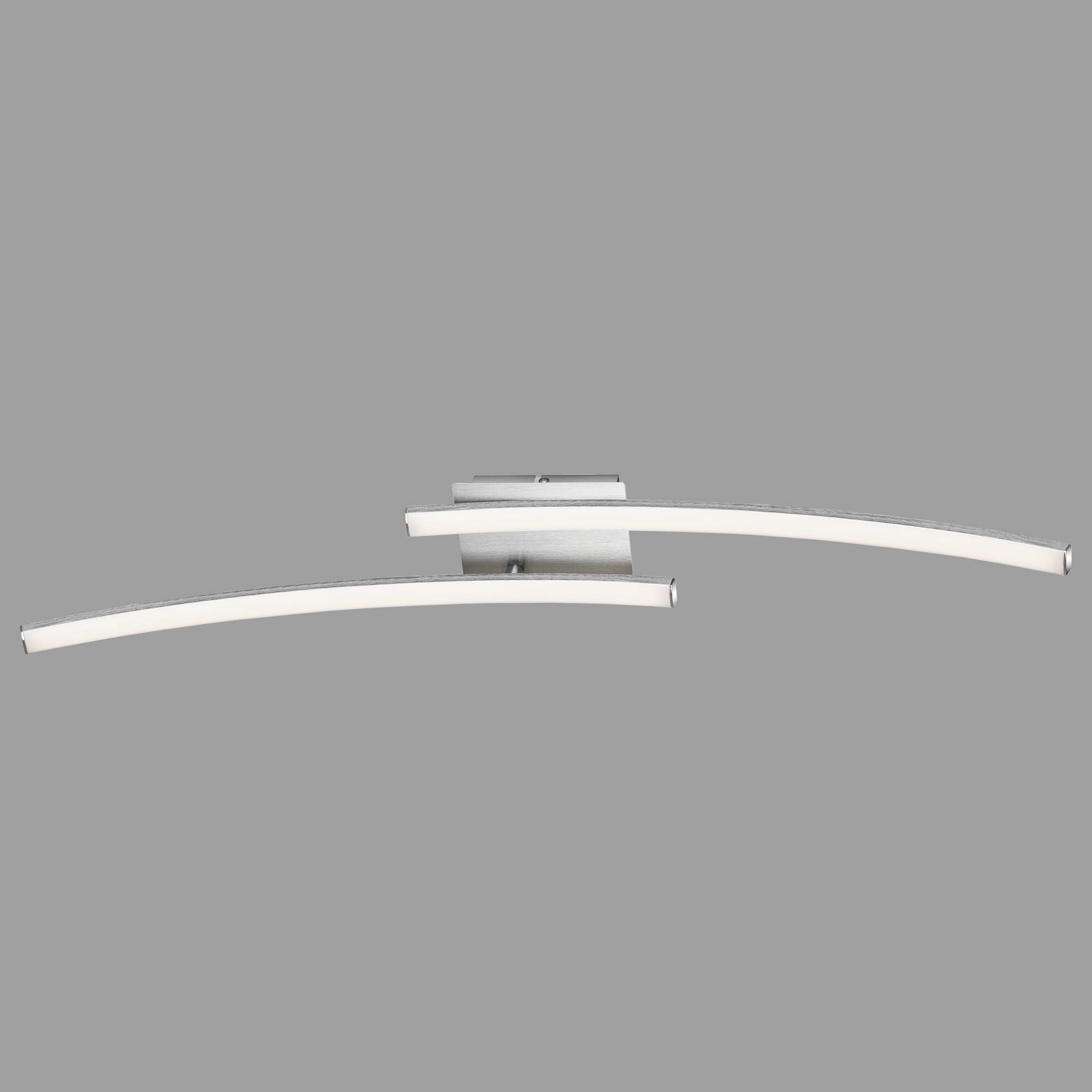 Briloner Leuchten 3164-029 LED Ceiling Light, 2-Bulb Ceiling Light, 700 Lumen, 3000 Kelvin (Warm White) 9 Watt, Aluminium-Coloured, 782x120x110mm (Lxwxh)