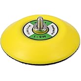SHININGEYES 3-Inch Dual-Action Hook & Loop Backing Plate – Flexible Sanding Pad for Orbital Sanders, for Woodworking, Auto Detailing, Polishing,M6 Thread of 1 pcs
