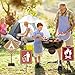Blulu 9 Pcs Camping Themed Party Decorations, 10-11.8 Inch Laminated Camping Sign Cutouts, Picnic Theme Party Signs, Climbing Fishing Tents Campfire Trash Car Paper Cutouts with 40 Glue Point Dots
