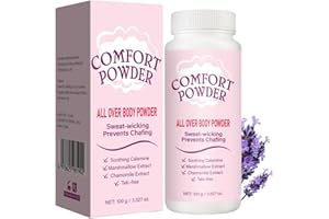 Comfort Powder (3.52oz./100g) - Talc-Free, Lavender Scent. Corn Starch Base for Sweat/Oil Absorption, Anti-Friction/Odor. Saf