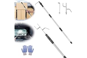 GENERIC Bed Buddy Truck Tool Magnetic,Truck Cargo Grabber,Telescoping Pickup Truck Bed Retriever Tool,Truck Bed Hook Pole,Truck Cargo Retriever Telescoping Pole,Cargo Grabber Reach Retriever Tool (1.5M)