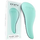Crave Naturals Glide Thru Detangling Brush for Adults & Kids Hair. Detangler Hairbrush for Natural, Curly, Straight, Wet or D