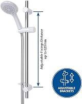 Triton Pro-Fit 8000 Series Shower Kit - 670mm Riser Rail, 5 Spray Head view 2