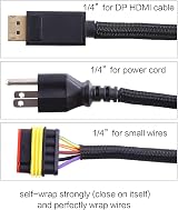 Alex Tech 10 ft 1/4 Inch Split Wire Loom Cable Sleeve Black view 3