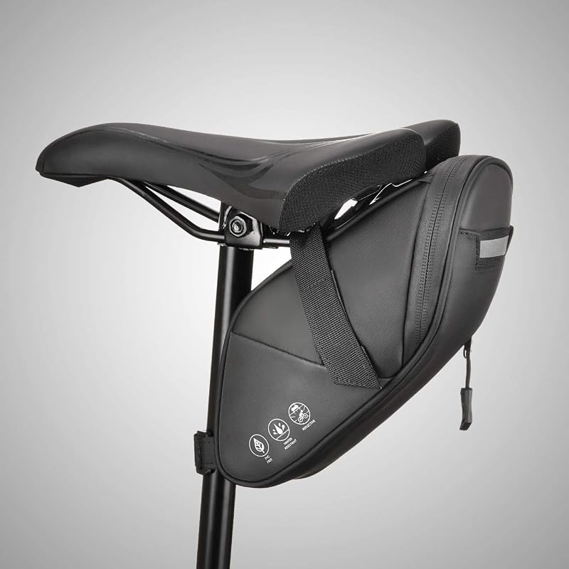 Sacoche de Selle de vélo avec réfléchissant, Sac de Queue de vélo étanche, Sac de siège sous Le siège résistant à la déchirure, Sac de vélo de Route VTT pour Le Cyclisme en Plein air