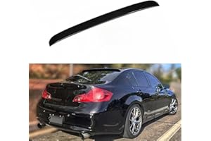 WheelX Rear Window Rooftop Spoiler Compatible with 2007-2015 Infiniti G35 G25 G37 Q40 Sedan, Duckbill Style Wing Lip Splitter 2007 2008 2009 2010 2011 2012 2013 2014 2015 (Glossy Black)