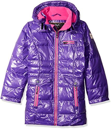 Versace 1969 Sportivo Little Girls Down Jacket, Petunia, 6X