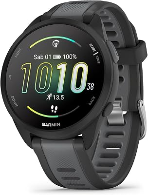 Forerunner 165, 43mm, Smartwatch GPS per la Corsa, Black