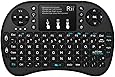 Rii i8+ 2.4Ghz LED Backlit Mini Wireless Keyboard With Touch Pad Mouse UK Layout With Built-in Rechargeable Battery Black KODI XBMC Raspberry Pi Android Box HTPC IPTV Remote Control