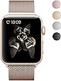 BRG Apple Watch Band 38mm, Stainless Steel Mesh Milanese Loop with Adjustable Magnetic Closure Replacement Metal iWatch Band for Apple Watch Series 3 Series 2 Series 1 Nike+ Sport Edition Gold